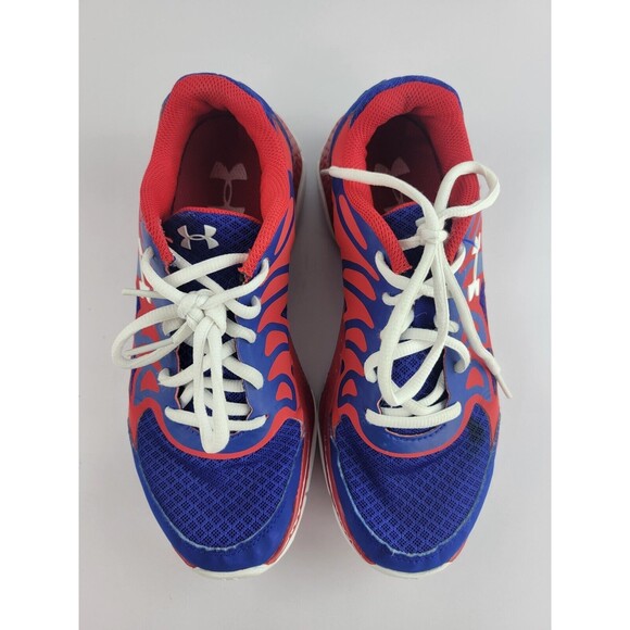Under Armor Micro G Pulse Women's 6y Blue Red Athletic Running Shoes - Picture 1 of 10